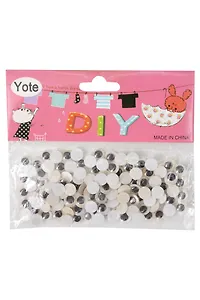 Глазки декоративные 8 мм пак 120 шт YT001