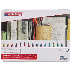 Капиллярные ручки Finepen, 16 цветов, Edding