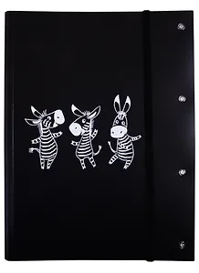 Папка для чертежей и рисунков А4 "Зебры" пластик, с 20 ПВХ файлами ф.А3