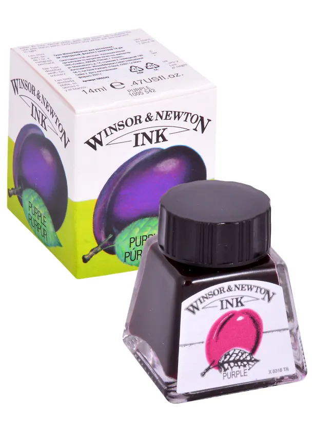 Тушь художественная Winsor&Newton, 14 мл, пурпурная 261829 — 1