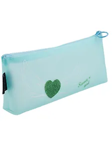 Пенал-косметичка силиконовый "Сердечко с крыльями", мятный, Yoi