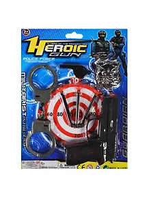 Набор Полиция (B1216627) (186396) (пистолет+присоски/3шт+наручники+аксесс.) (28х21х2см) (3+) (блистер) (в кор. 2х144шт)