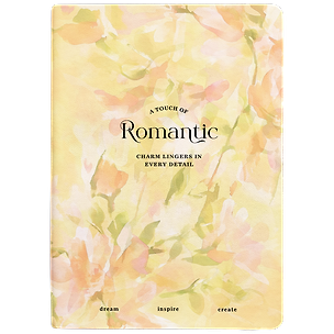 Ежедневник дат. 2027г. А5 176л 140*200 "Romantic" желтый, иск.кожа, интегр.переплет, тисн.фольгой, карман, 2 ляссе, скругл.углы 3172371
