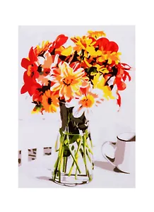 Набор д/творчества Рыжий кот Холст с красками 22х30см по номерам Красочный букетик HS412