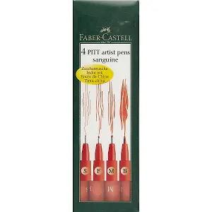 Ручки капиллярные "РITT" сангина, 4 шт, Faber-Castell