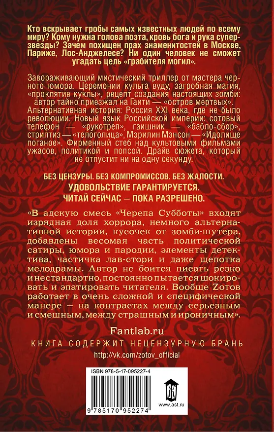 Книга ЗотовНевероятный Череп Субботы (Георгий Зотов) — 2