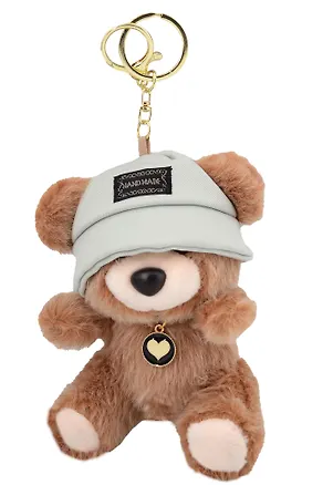 Брелок Мишка в панаме коричневый (текстиль) (12см) (12-21082025-F44) 3124750