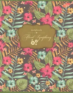 Тетрадь в клетку Academy Style, "Цветочный паттерн", 48 листов, в ассортименте