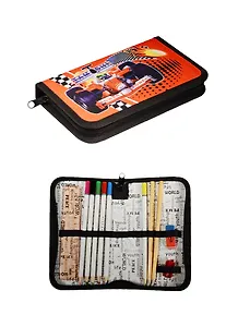 Пенал корпусный 1отд. "Для мальчиков" с наполнением (11 предм.), ассорти, ткань