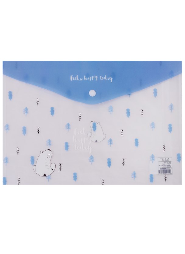 Папка -конверт «Feel so happy today» А4 на кнопке, в ассортименте 244610 — 1