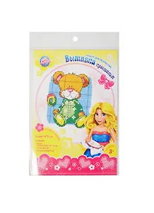 Набор для вышивания крестиком Сонный мишка (718756) (14х21см) (упаковка)