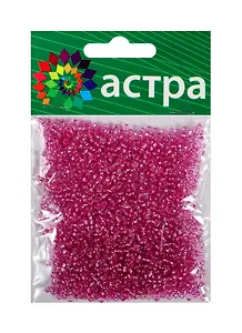 Набор д/творчества АСТРА Бисер 11/0 20гр 1105 т.розовый/глянц.покрытие
