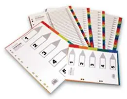 Разделитель А5 05цв пластик, DOLCECOSTO