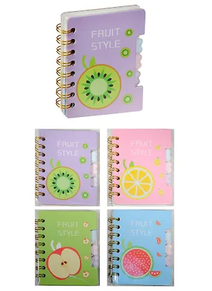 Записная книжка А6 60л "Fruit style", спираль, 3 разделителя, цветной внутр. блок, AnAn 241965