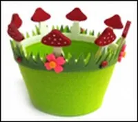 Корзина войлочная Грибы 1 (002535)