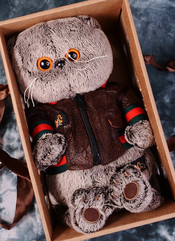 Мягкая игрушка Басик в кожаной куртке (25 см) (Ks25-059) 2585752 — 1