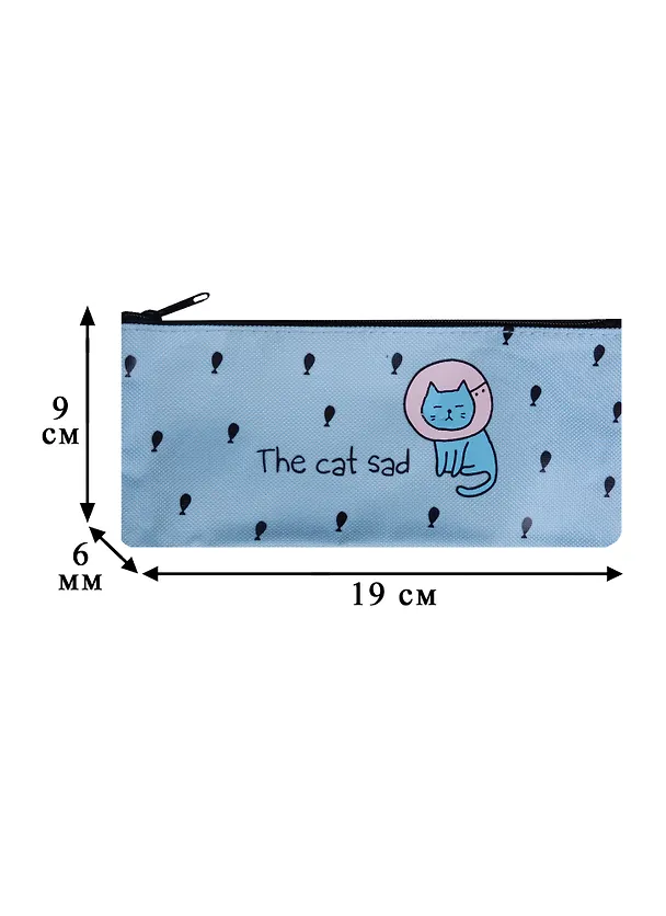 Пенал-косметичка "The Cat Sad", ткань  245045 — 2