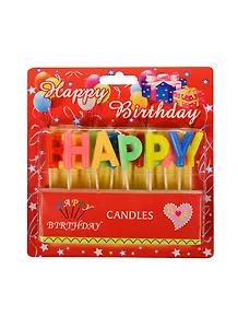 Набор свечей для торта Happy Birthday H 3 см (673607)