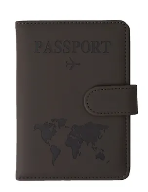 Travel Обложка для паспорта и карточек (темно-серая) (софт тач) (12-BLUEDOT-202505-P2) 3106205