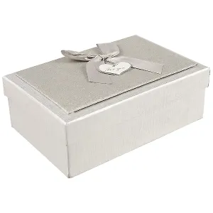 Подарочная коробка «Металлик серебро», большая