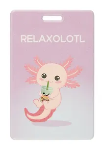 Чехол для карточек вертикальный Аксолотль Relaxolotl (ДК2023-448)