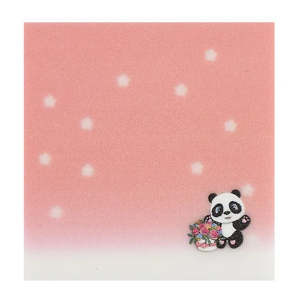Блок бумаги 70*70 самоклеящийся 50 листов, "Cute panda" пластик, в ассортименте 3039432 — 6