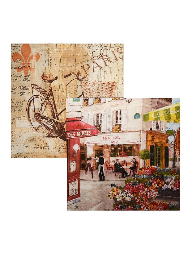 Салфетки для декупажа «Прогулка по Парижу», 2 штуки, Froggy Art 2529174 — 1