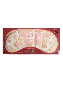 Маска для сна Цветы на зеленом фоне (40673)