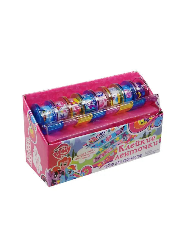 Набор для творчества Оригами My little pony Клейкие ленточки: 8 лент (1.2см*2.8 м) с диспенсером 01 2488245 — 1