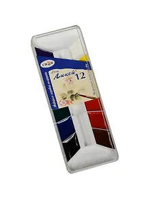 Краски акварельные 12цв "Лицей" медовые, пл/уп, б/к, Гамма