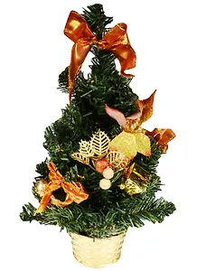 Елка искусственная с украшениями (30см)