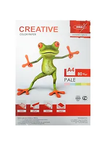 Бумага тонированная А4 100л Creative 5цв*20л 80г/м2, пастель, Kris