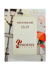 Фоторамка из стекла для фото 10х15 Дама с зонтиком (35722)