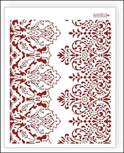 Трафарет пластиковый многоразовый Кружевные бордюры 3 (20х25) (К-03)