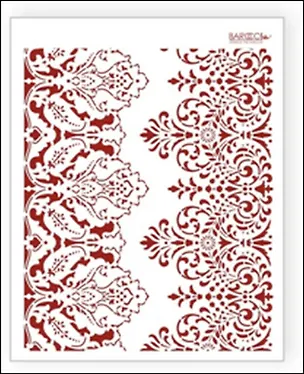 Трафарет пластиковый многоразовый Кружевные бордюры 3 (20х25) (К-03) 2314242