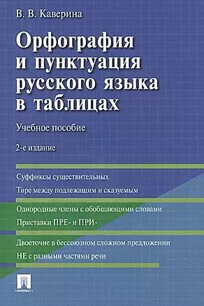 Орфография и пунктуация русского языка в таблицах — 2948641 — 1