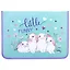 Папка для труда А4 "Little bunny" пластиковая, молния с 3х сторон, внутр.блок для канц.принадлежностей — 3162192 — 1