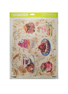 Рисовая бумага для декупажа Craft Premier Сластена (CP09873) (А3) (25г/м) (упаковка)