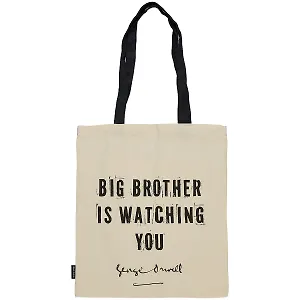 Сумка-шоппер Big Brother Is Watching You (Дж. Оруэлл) белая, текстиль 40см.*32см.