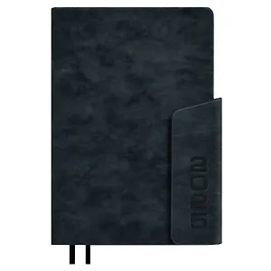 Ежедневник дат. 2025г. А5 176л "Тиволи глосс" синий, кожзам, тв.переплёт, блинт. тиснение, магнит.клапан, офсет, ляссе