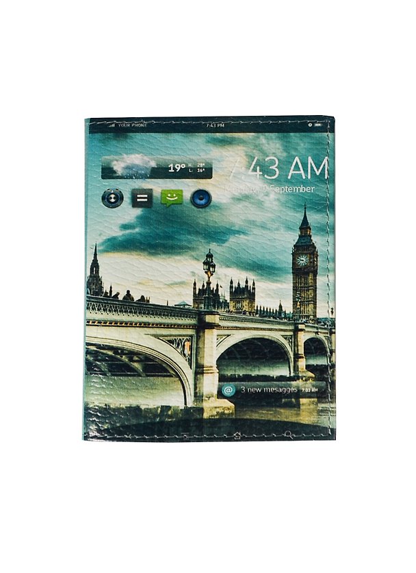 Обложка на паспорт «Big Ben», натуральная кожа 230760 — 1