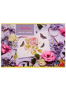 Альбом для рисования BG, Floral creativ, А4, 24 листа, на скобе, в ассортименте