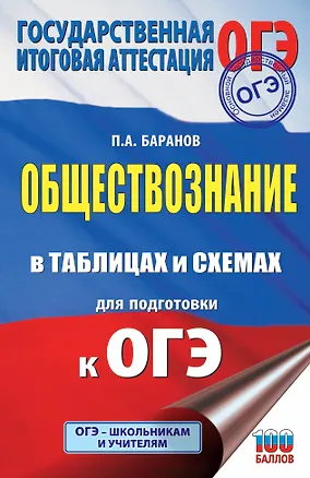 Книга ОГЭ. Обществознание в таблицах и схемах для подготовки к ОГЭ (Пётр Баранов)