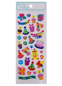 Наклейки эпоксидные День Рождения микс JYG1080-JYG670