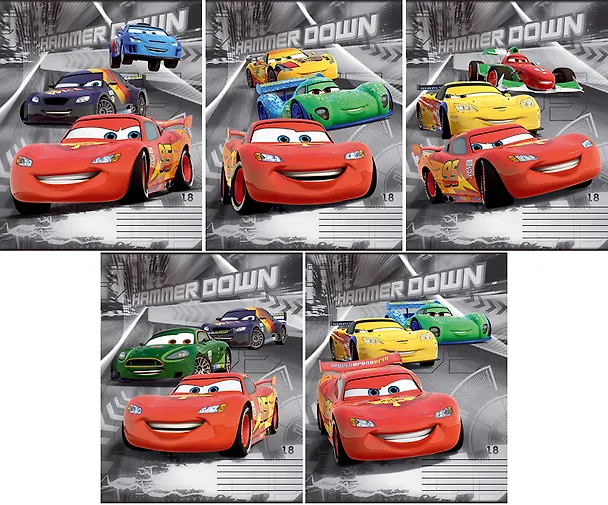 Тетрадь 18л лин. "Cars" выб.УФлак, ассорти, Disney 228090 — 1