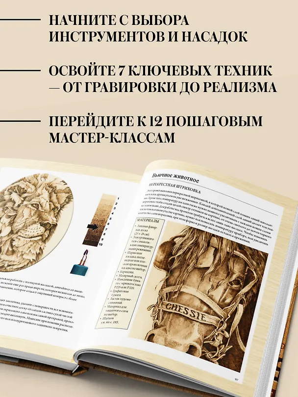 Книга Выжигание по дереву. Полное пошаговое руководство по пирографии для начинающих и увлеченных (Лора Айриш) — 6