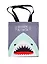 Сумка-шоппер Shark attack серая текстиль 40см.*32см. — 2787986 — 1