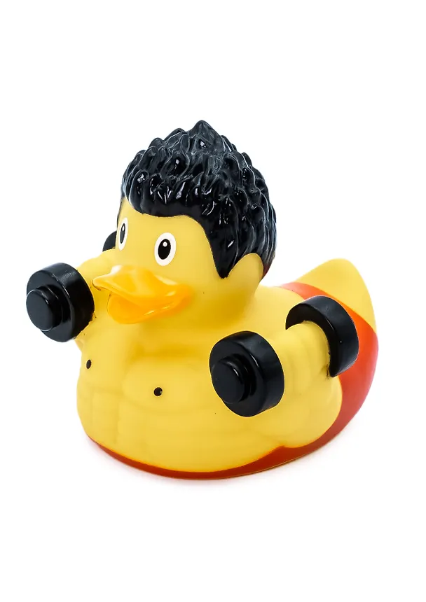 Игрушка для ванной, уточка резиновая FUNNY DUCKS "Культурист уточка" (2098) 3122154 — 4