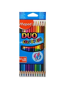 Карандаши цветные Maped, Color'Peps, двухсторонние 24 цвета 12 штук
