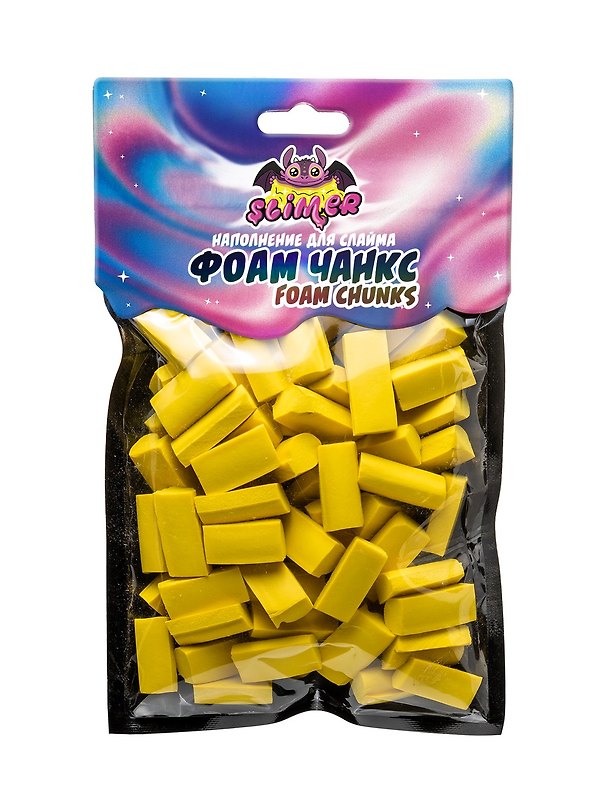 Наполнение для слайма ФОАМ ЧАНКС (Foam Chunkc) Желтый ТМ Slimer 2791409 — 1